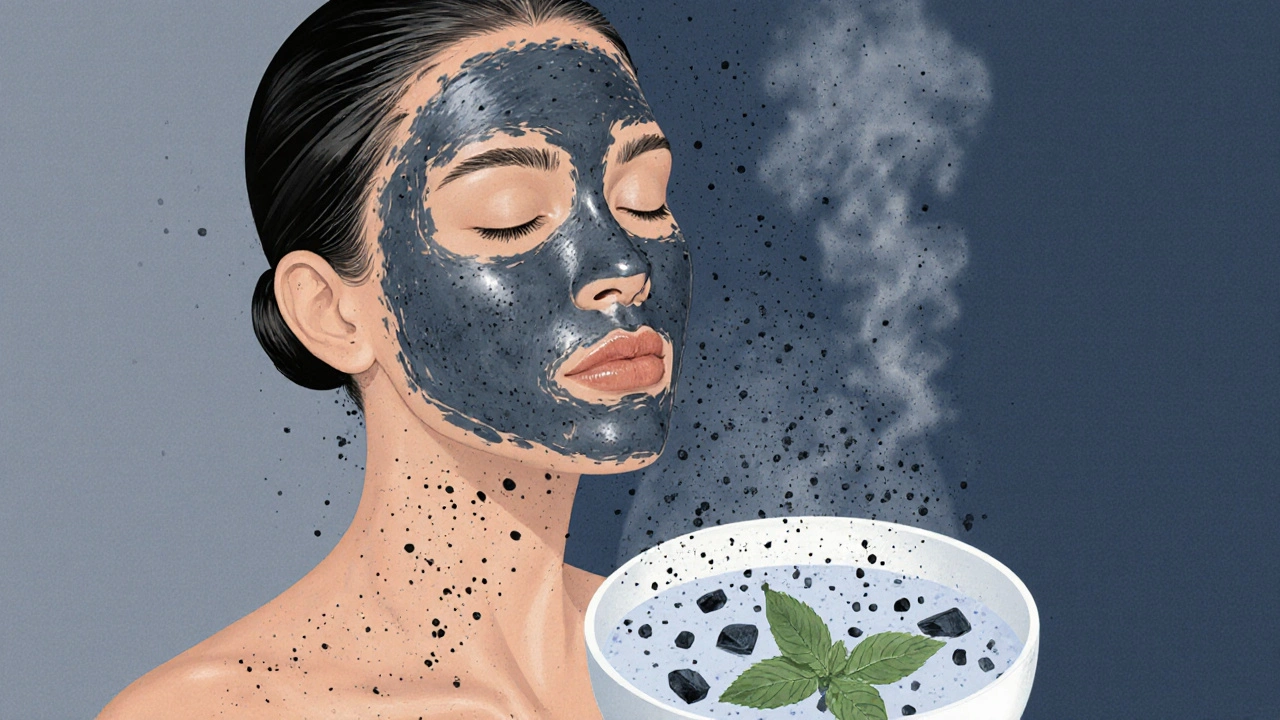 Zvětšené póry s nečistotami, které vycházejí při páření a použití jílové masky.