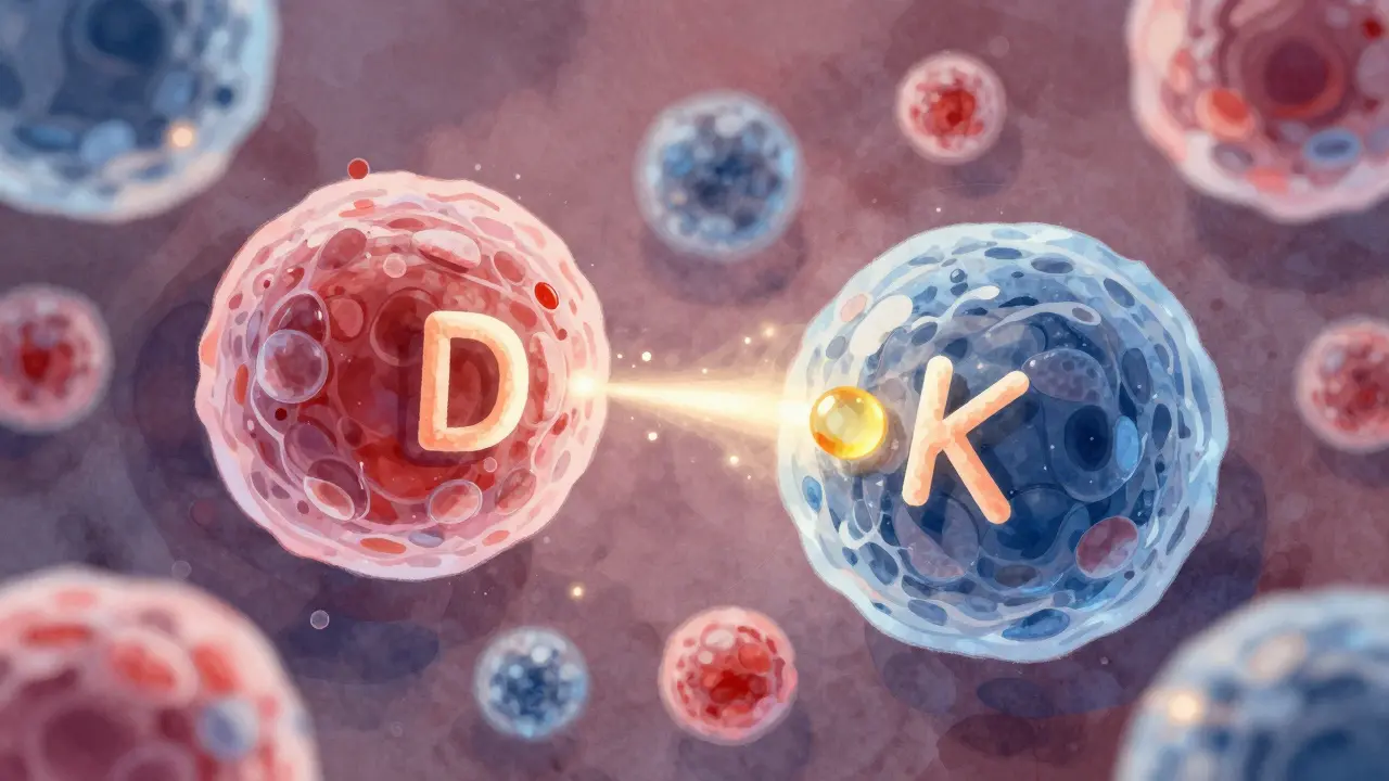 Dvě buňky v mikroskopickém pohledu, které se navzájem blokují při vstřebávání vitamínů.