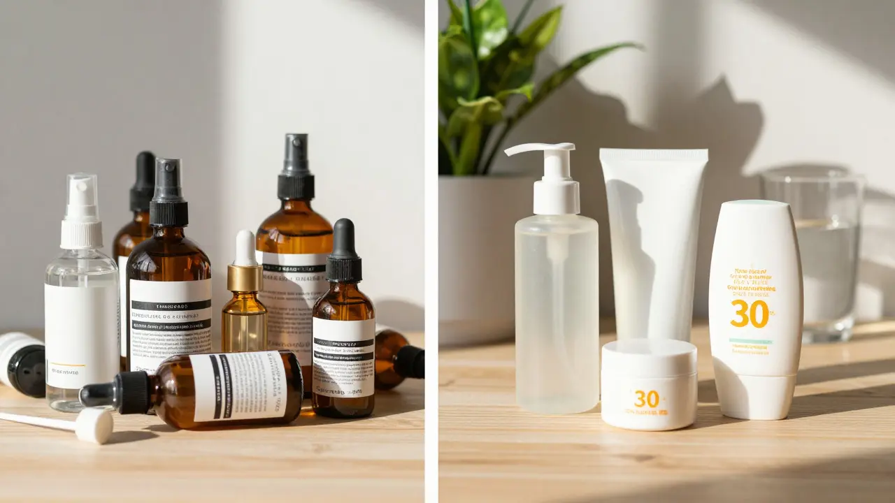 Jednoduchá denní péče o pleť proti přehnanému používání kosmetiky.