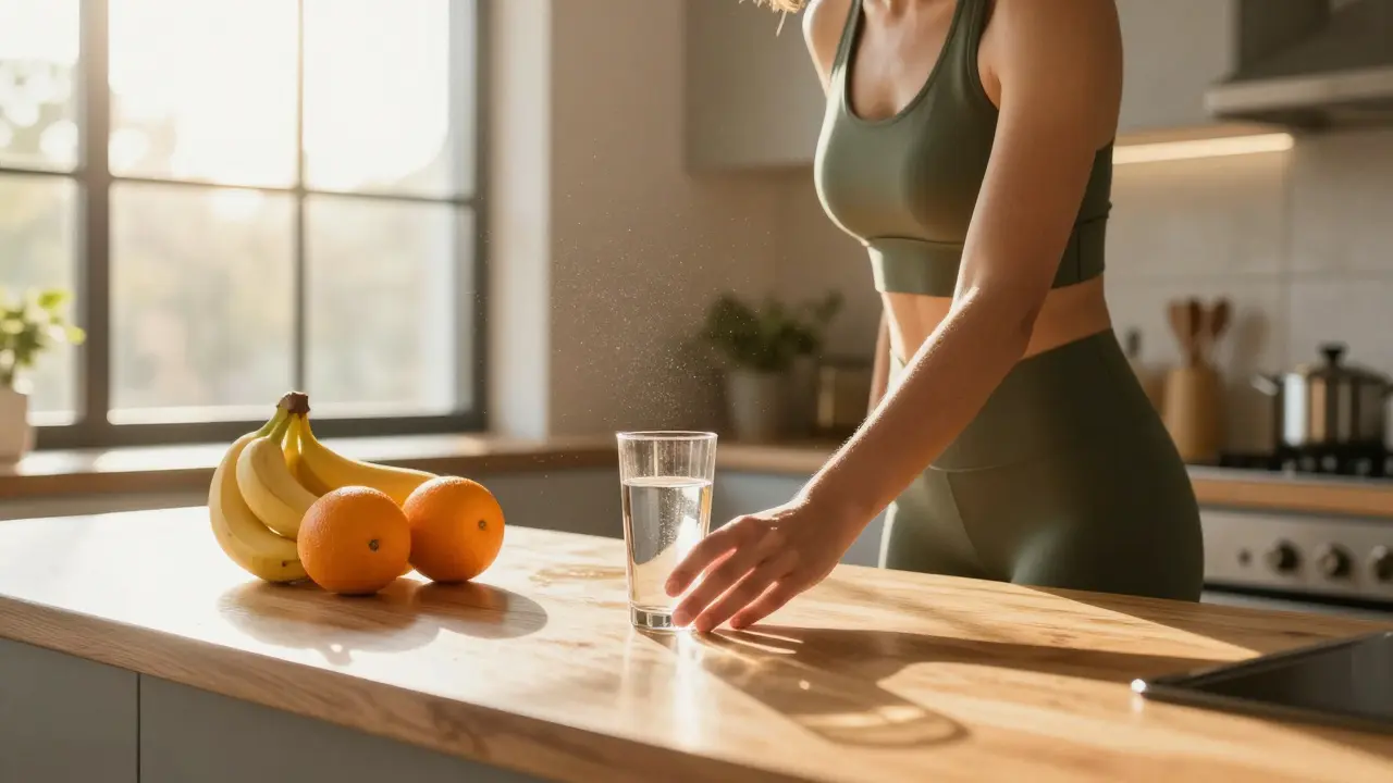 Ranní energie a pohyb s vitaminovými tabletkami