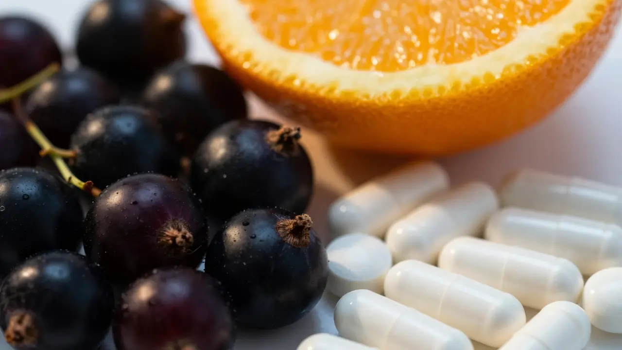 Srovnání přírodního ovoce a syntetických vitamínových tablet