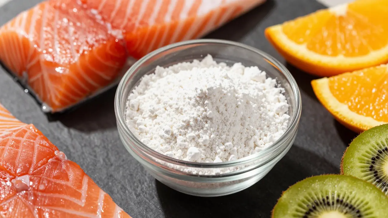 Mořský kolagenový prášek s lososem a vitaminem C