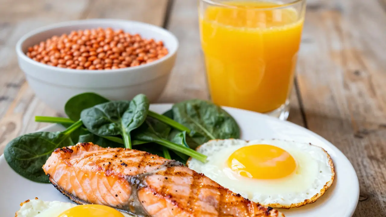 Zdravá jídla bohatá na vitamíny a železo