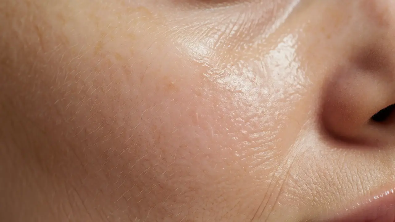 Detail zdravé, hydratované a zářivé pokožky